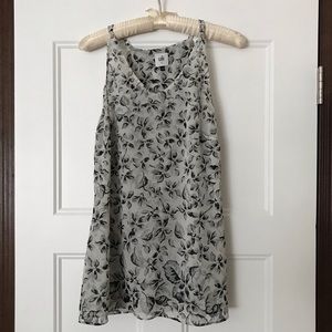 CAbi terrace cami - floral gray blouse